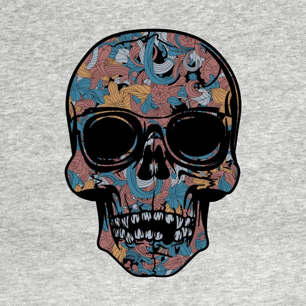 Floral Skull by NiceIO